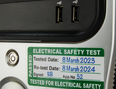 label with 12 month retest date