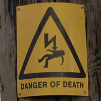 electric shock warning