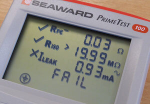 Seaward Primetest 100 leakage current Fail