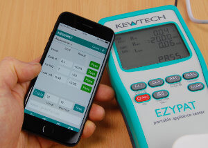 Kewtech PAT tester with smartphone app