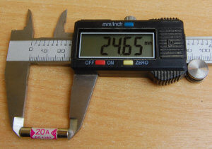 measuring the fuse dimensions