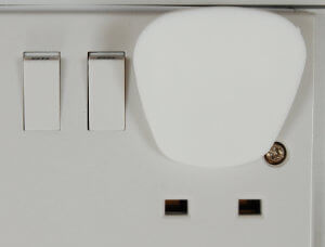 socket cover overriding built in shutters
