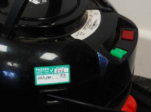 vacuum cleaner with passed label
