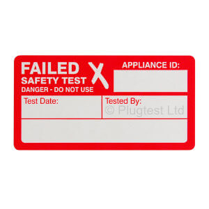 PAT Testing labels. 500 Failed