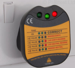 tester indicating a dangerous wiring fault